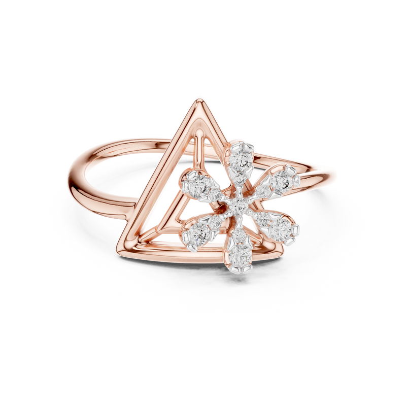 Ladies Ring 12#10044@L@7 - Rose Gold - Image