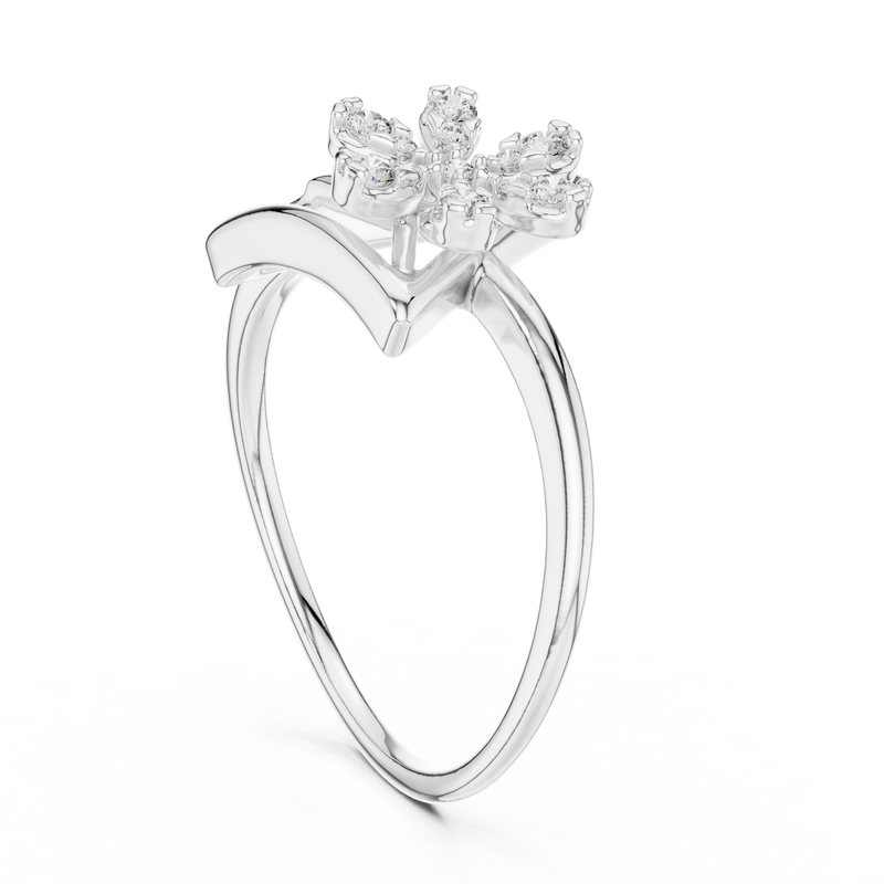 Ladies Ring 12#10044@L@7 - White Gold - Image