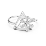 Ladies Ring 12#10044@L@7 - White Gold - Image
