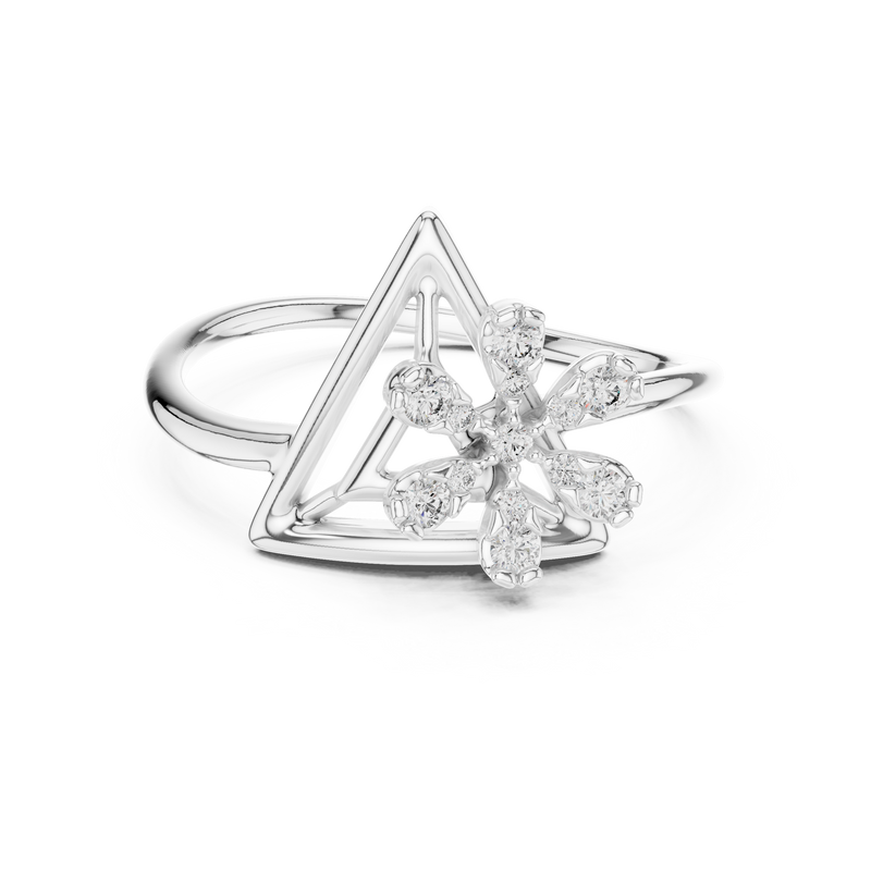 Ladies Ring 12#10044@L@7 - White Gold - Image