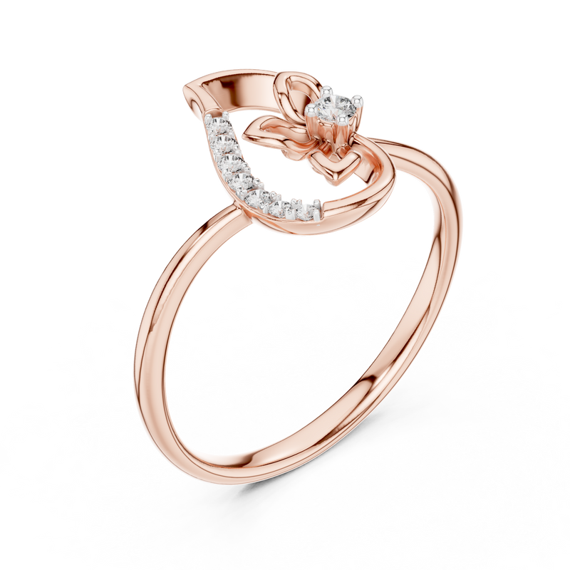 Ladies Ring 12#10045@L - Rose Gold - Image