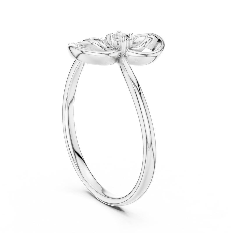 Ladies Ring 12#10045@L - White Gold - Image