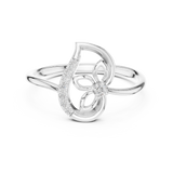 Ladies Ring 12#10045@L - White Gold - Image