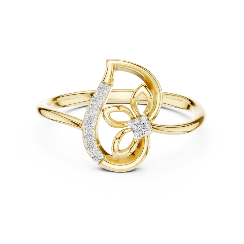 Ladies Ring 12#10045@L - Yellow Gold - Image