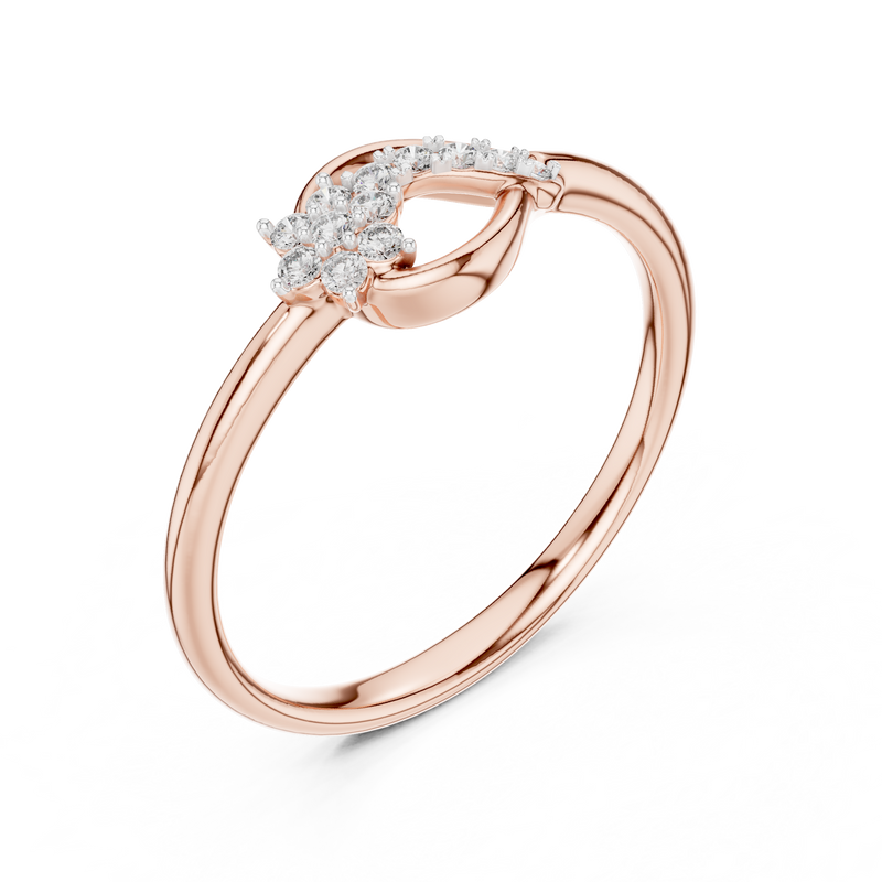 Ladies Ring 12#10046@L - Rose Gold - Image