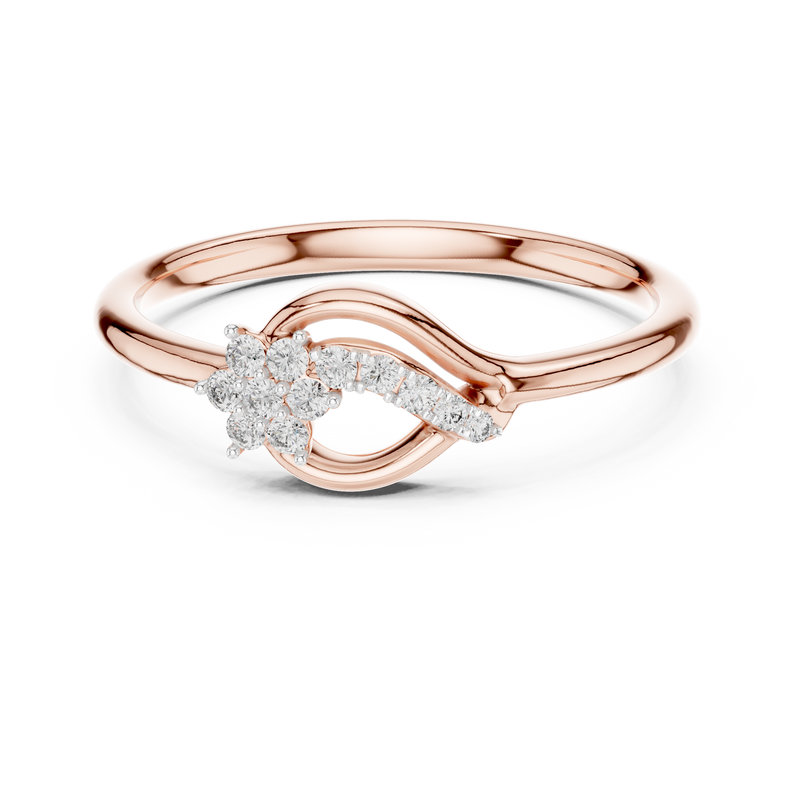 Ladies Ring 12#10046@L - Rose Gold - Image