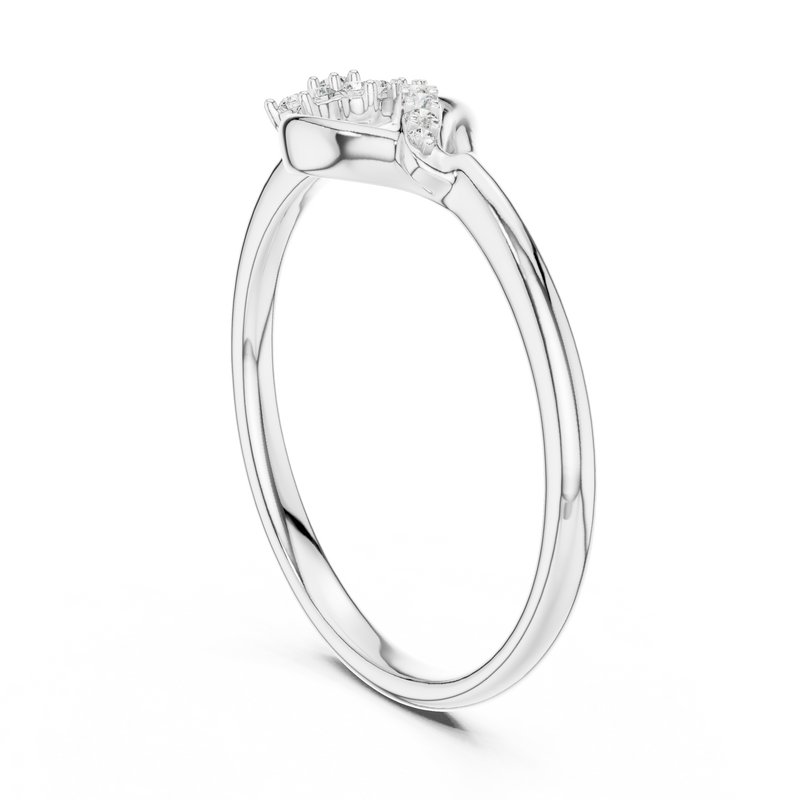Ladies Ring 12#10046@L - White Gold - Image