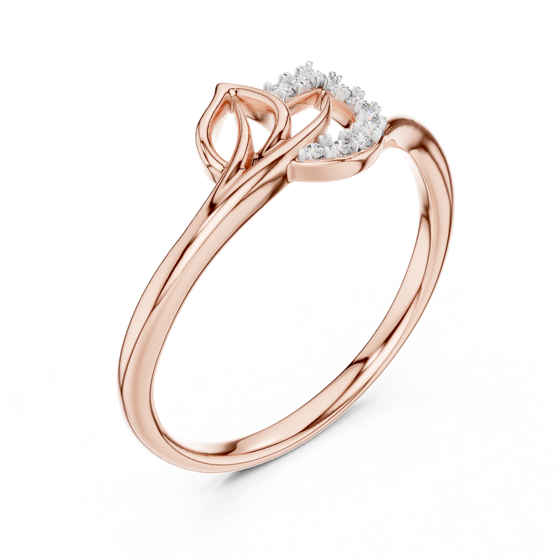 Ladies Ring 12#10047@L - Rose Gold - Image