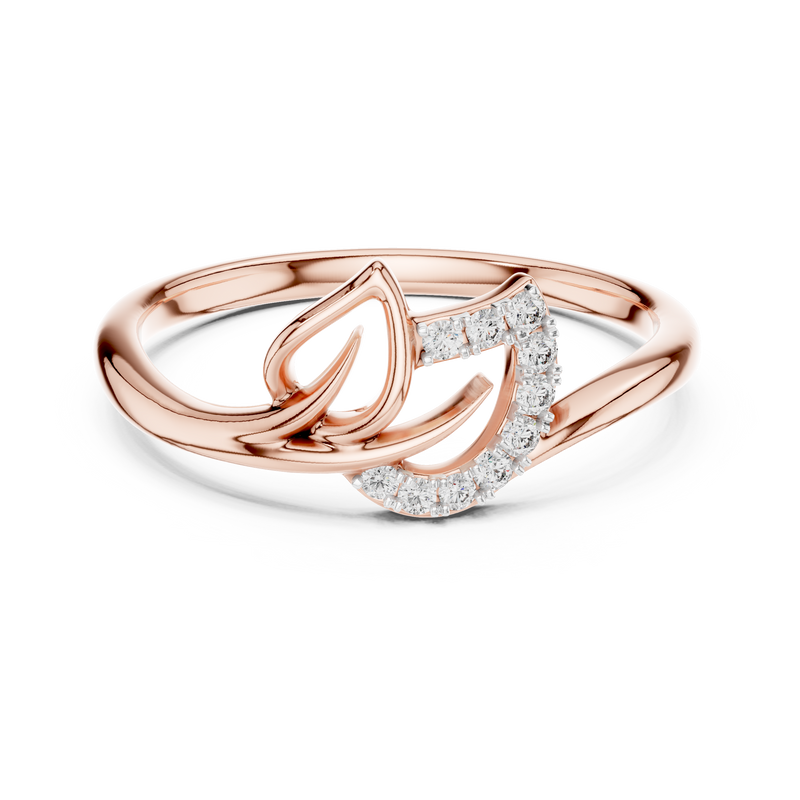 Ladies Ring 12#10047@L - Rose Gold - Image