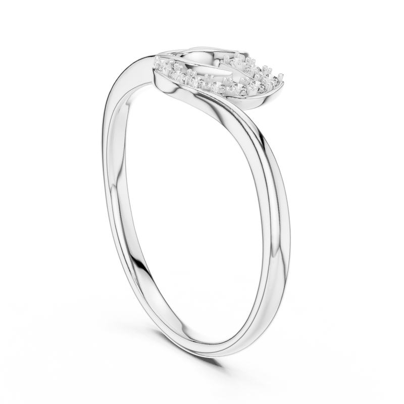 Ladies Ring 12#10047@L - White Gold - Image