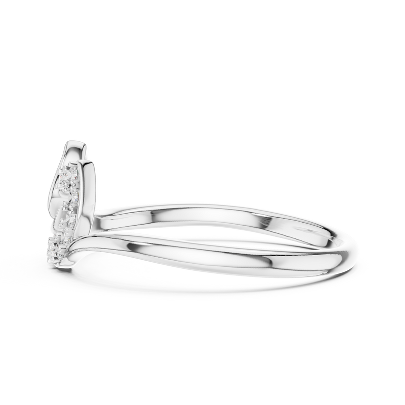 Ladies Ring 12#10047@L - White Gold - Image