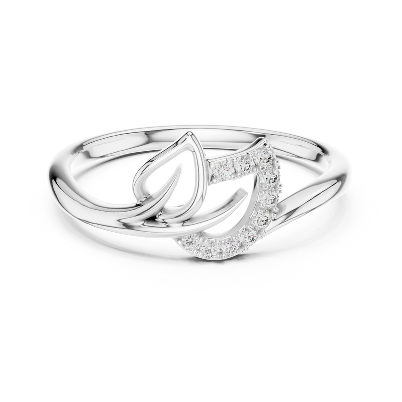 Ladies Ring 12#10047@L - White Gold - Image