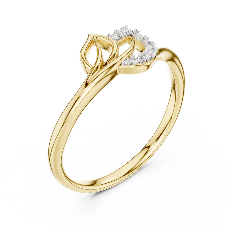 Ladies Ring 12#10047@L - Yellow Gold - Image