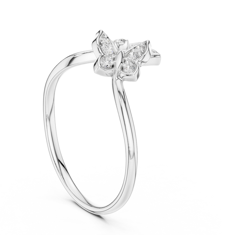 Ladies Ring 12#10048@L@7 - White Gold - Image