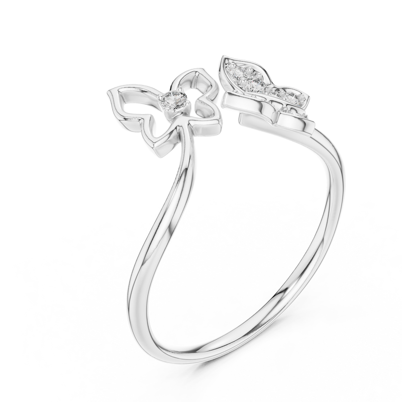Ladies Ring 12#10048@L@7 - White Gold - Image