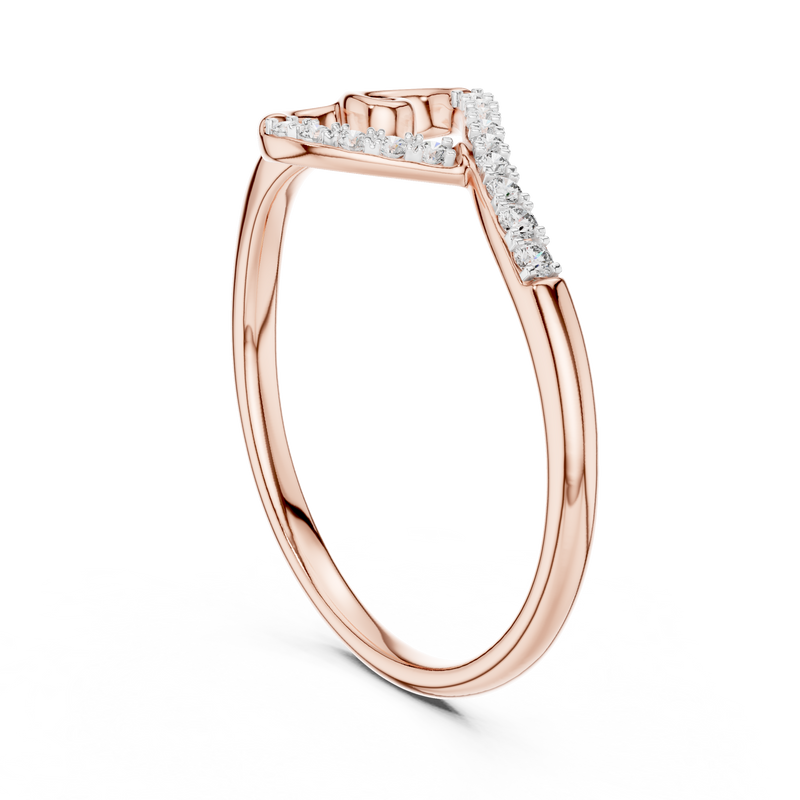 Ladies Ring 12#10049@L - Rose Gold - Image