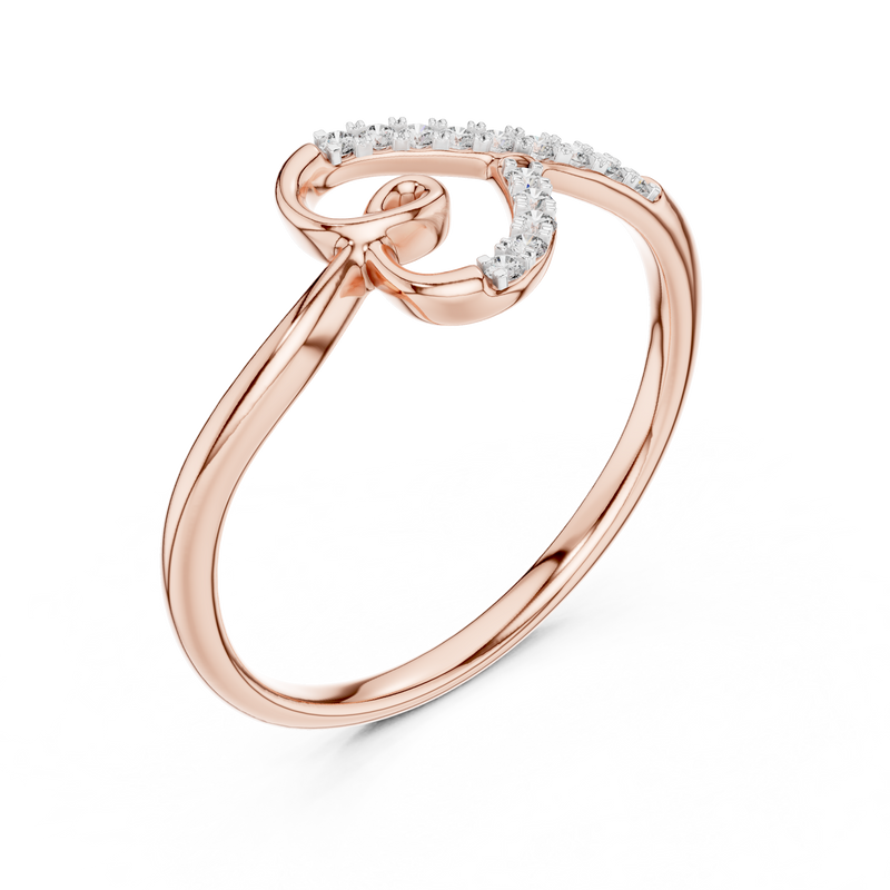 Ladies Ring 12#10049@L - Rose Gold - Image