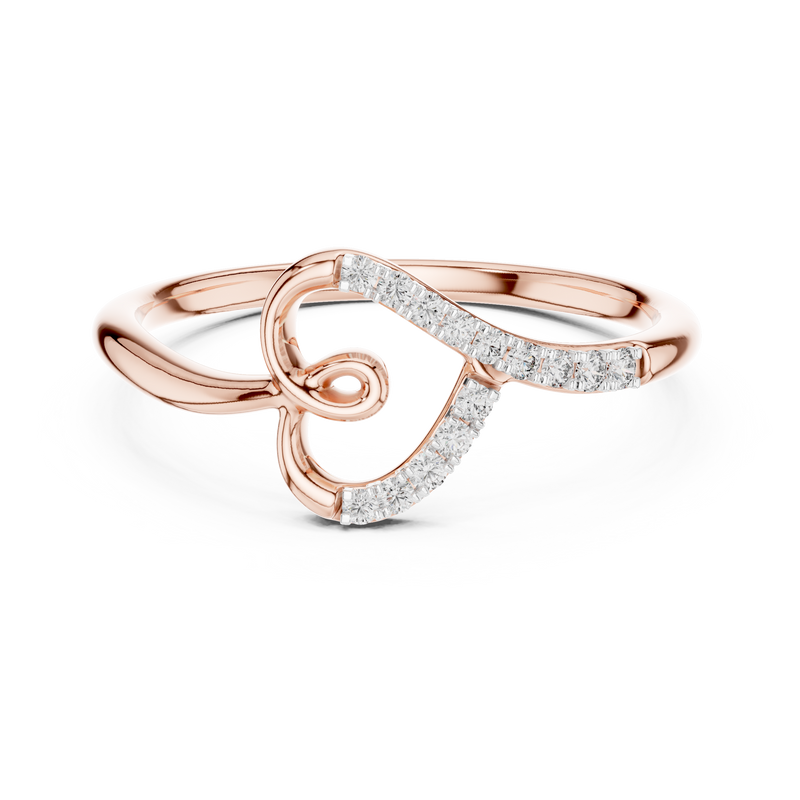 Ladies Ring 12#10049@L - Rose Gold - Image