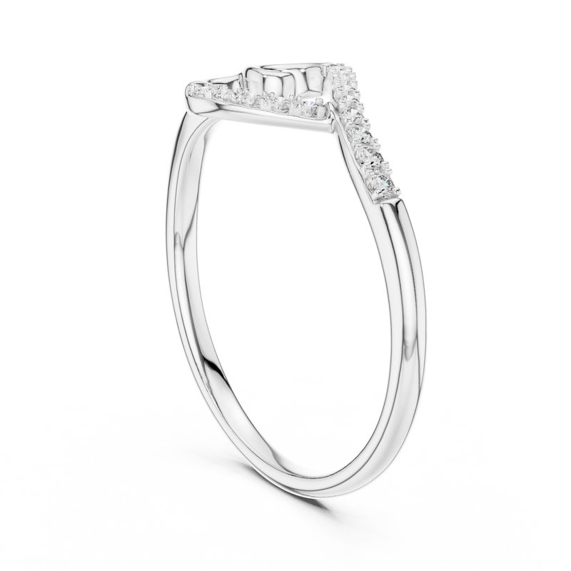 Ladies Ring 12#10049@L - White Gold - Image