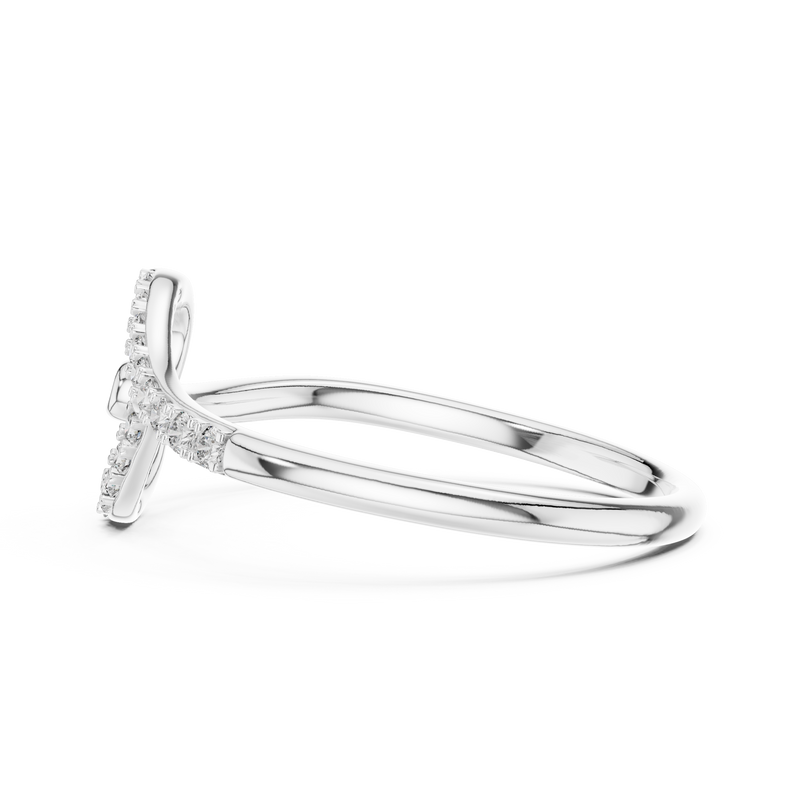 Ladies Ring 12#10049@L - White Gold - Image