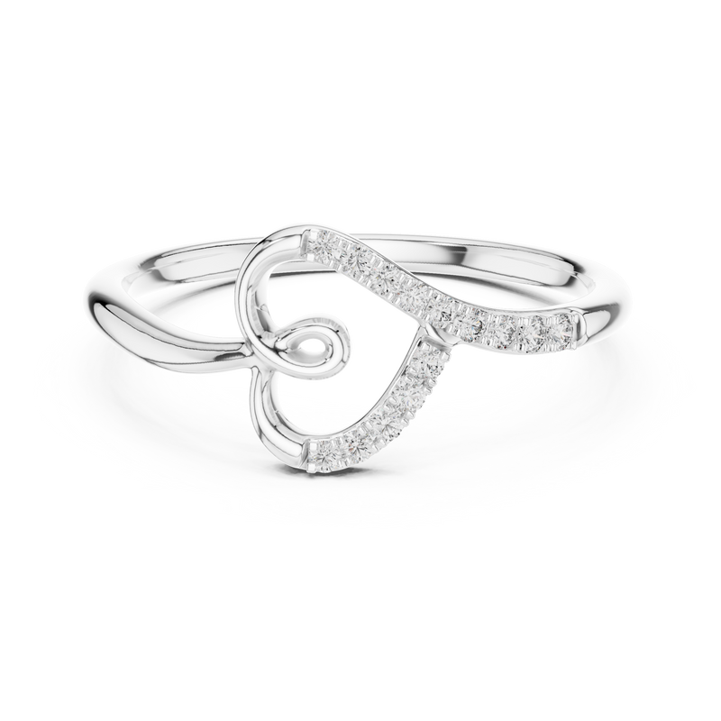 Ladies Ring 12#10049@L - White Gold - Image
