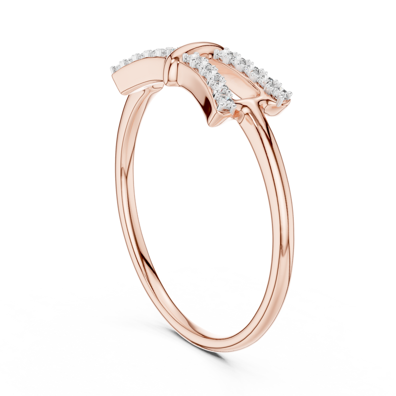 Ladies Ring 12#10050@L - Rose Gold - Image