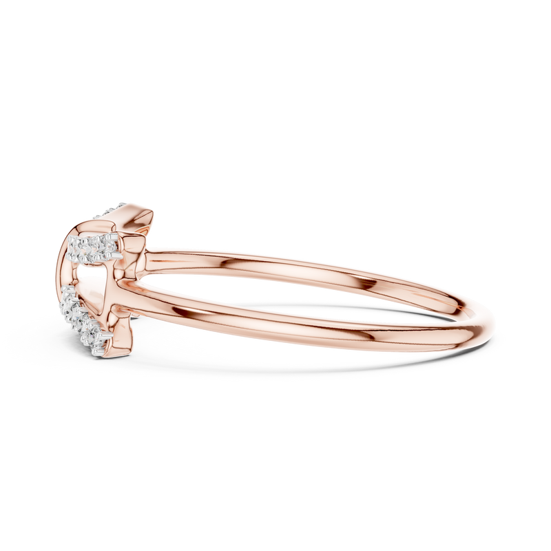 Ladies Ring 12#10050@L - Rose Gold - Image