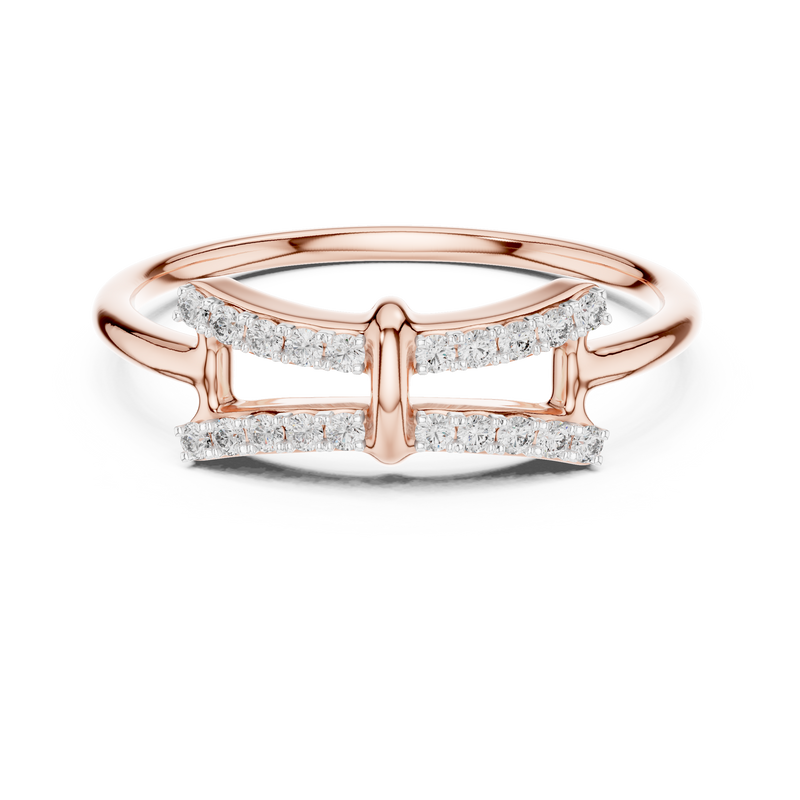 Ladies Ring 12#10050@L - Rose Gold - Image