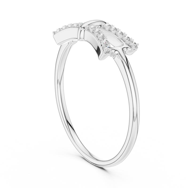 Ladies Ring 12#10050@L - White Gold - Image
