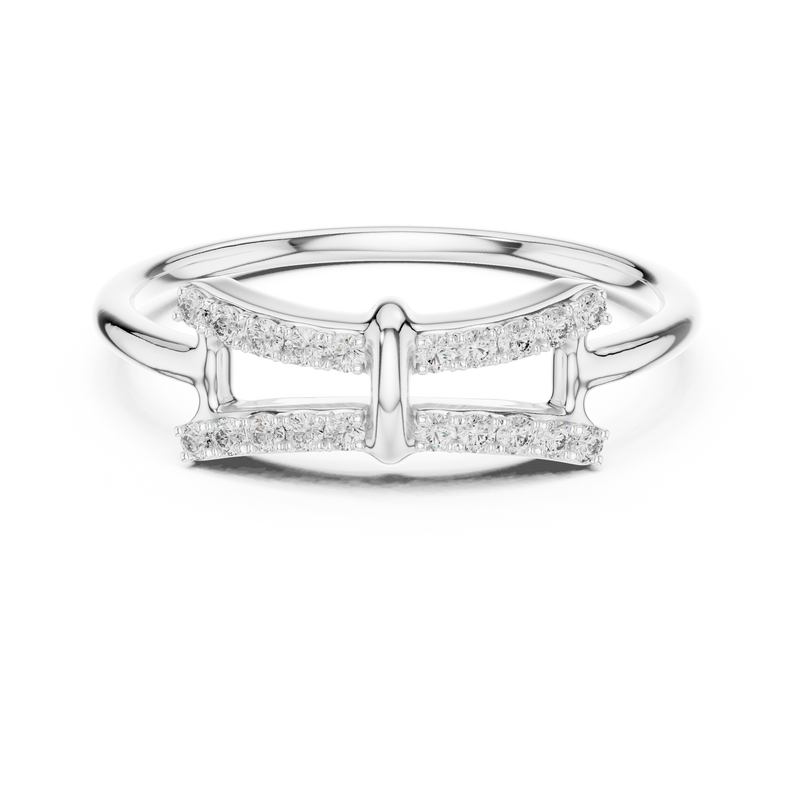 Ladies Ring 12#10050@L - White Gold - Image