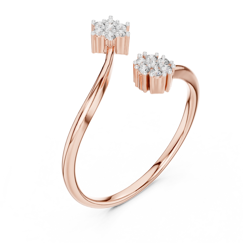 Ladies Ring 12#10051@L@7 - Rose Gold - Image