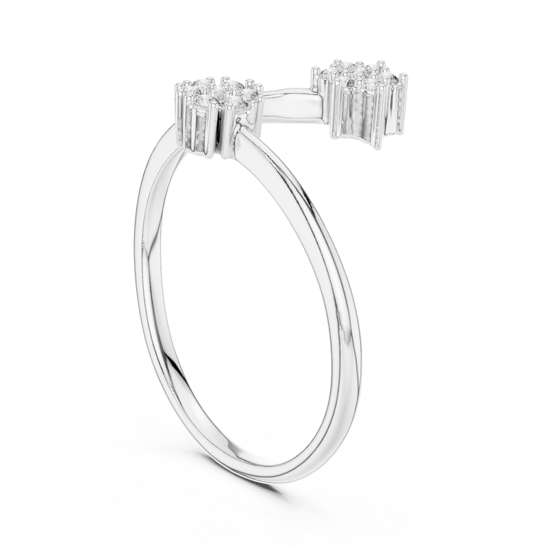 Ladies Ring 12#10051@L@7 - White Gold - Image