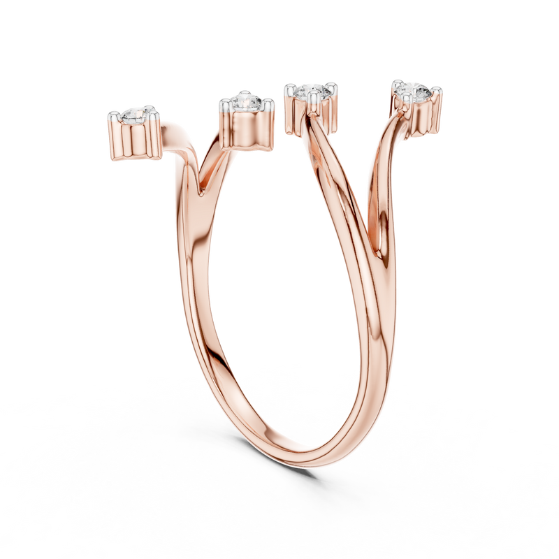 Ladies Ring 12#10052@L - Rose Gold - Image