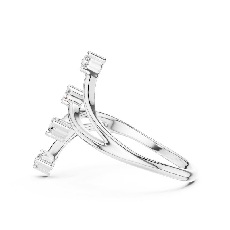 Ladies Ring 12#10052@L - White Gold - Image