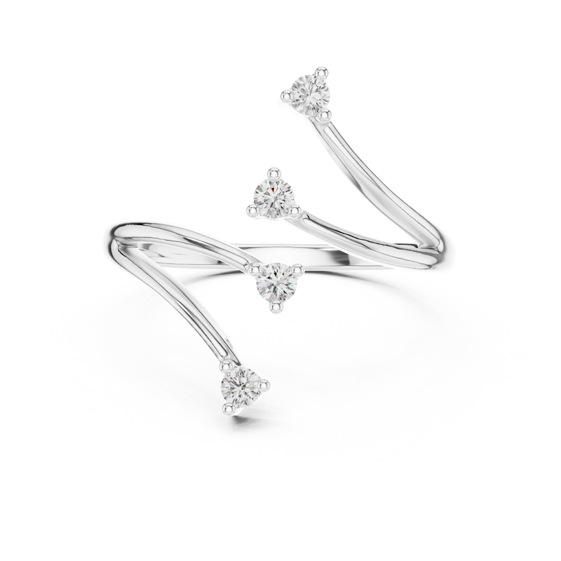 Ladies Ring 12#10052@L - White Gold - Image