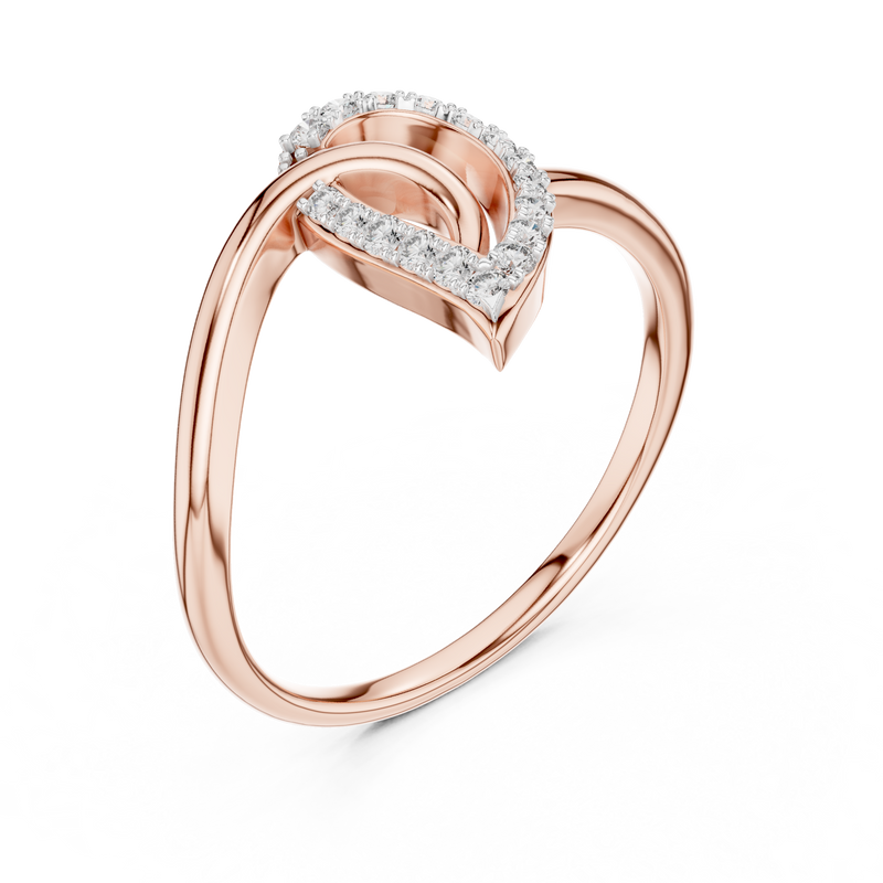 Ladies Ring 12#10053@L@7 - Rose Gold - Image
