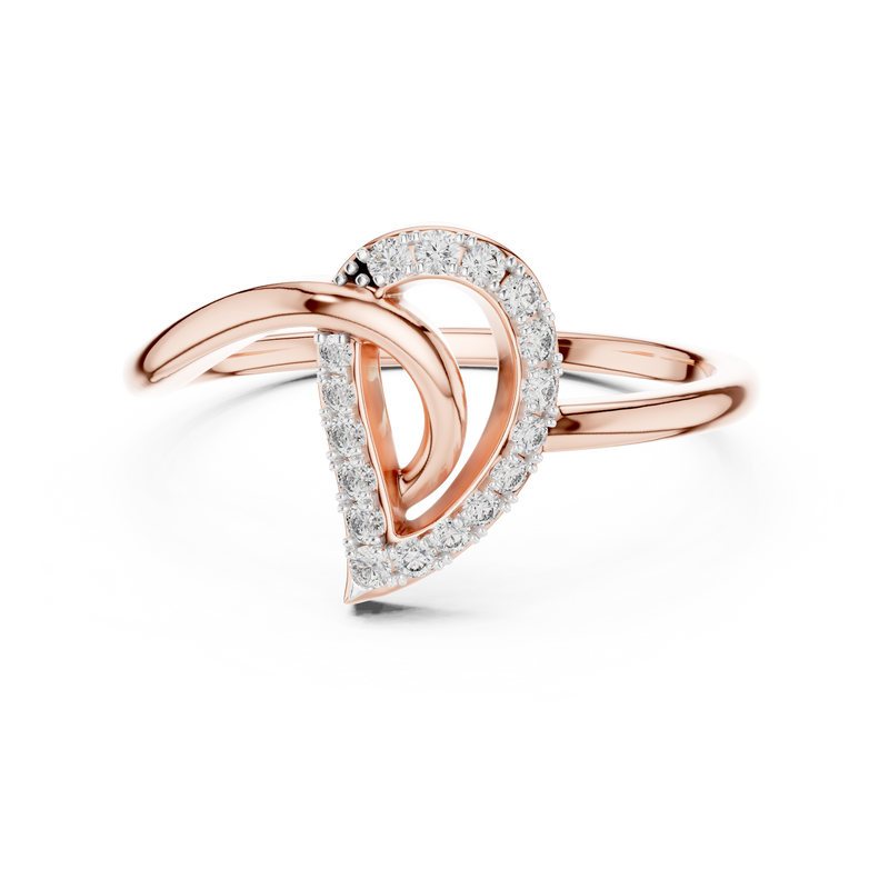 Ladies Ring 12#10053@L@7 - Rose Gold - Image