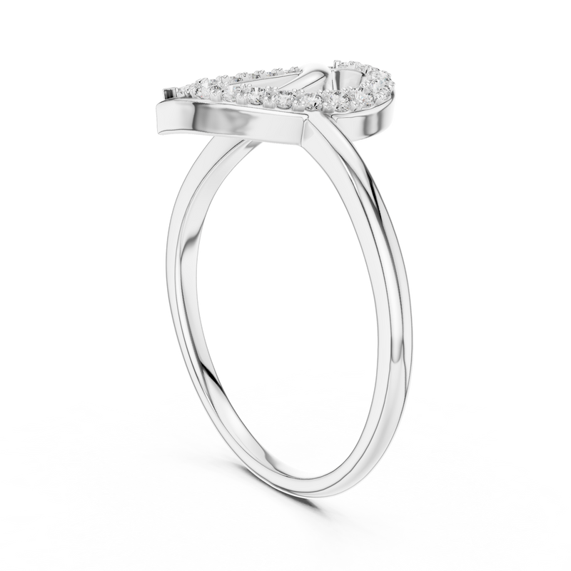 Ladies Ring 12#10053@L@7 - White Gold - Image