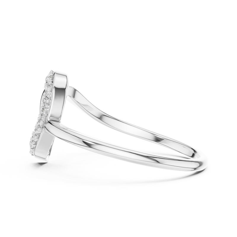 Ladies Ring 12#10053@L@7 - White Gold - Image