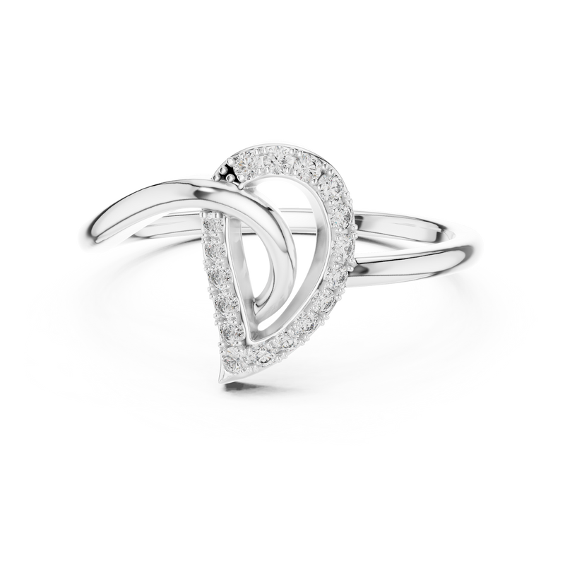 Ladies Ring 12#10053@L@7 - White Gold - Image