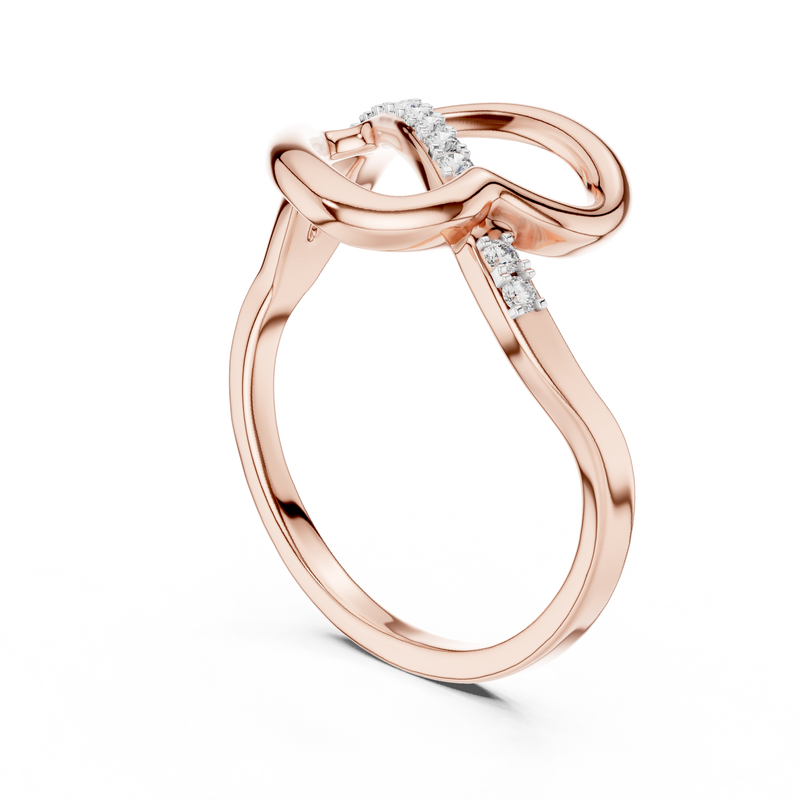 Ladies Ring 12#10054@L - Rose Gold - Image