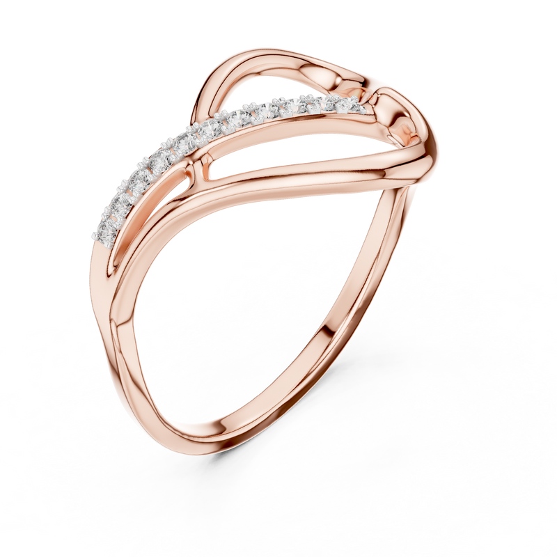 Ladies Ring 12#10054@L - Rose Gold - Image