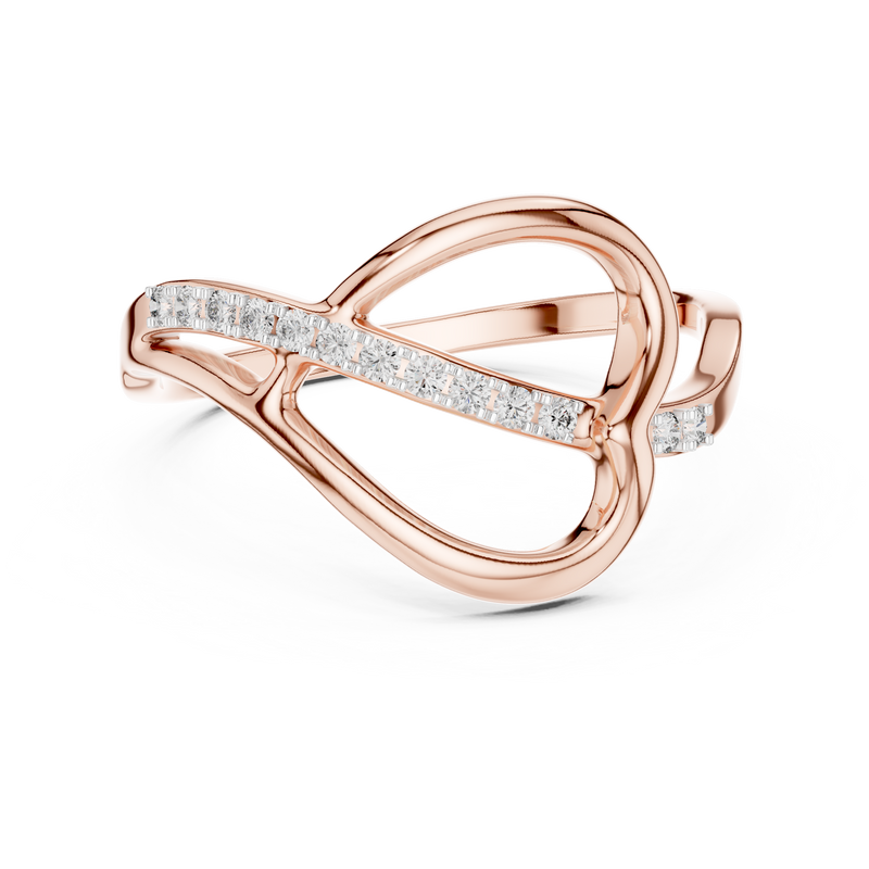 Ladies Ring 12#10054@L - Rose Gold - Image