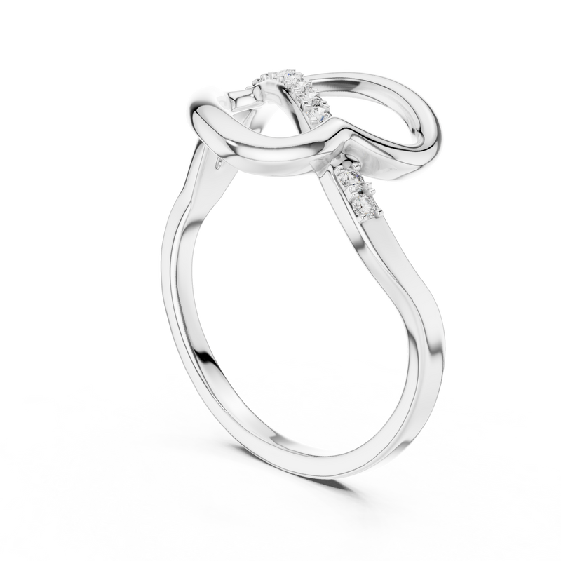 Ladies Ring 12#10054@L - White Gold - Image