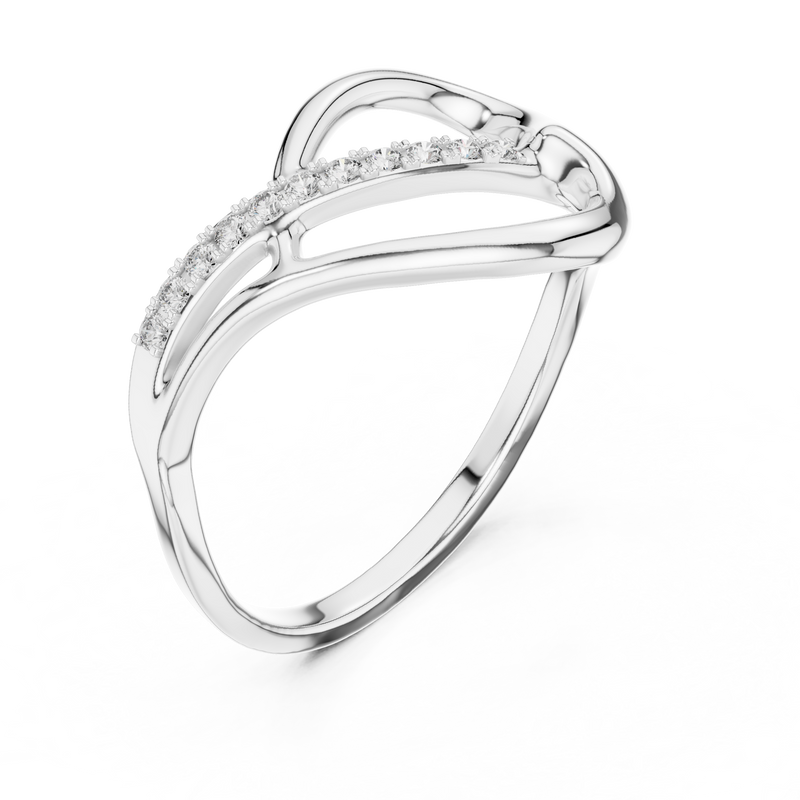 Ladies Ring 12#10054@L - White Gold - Image