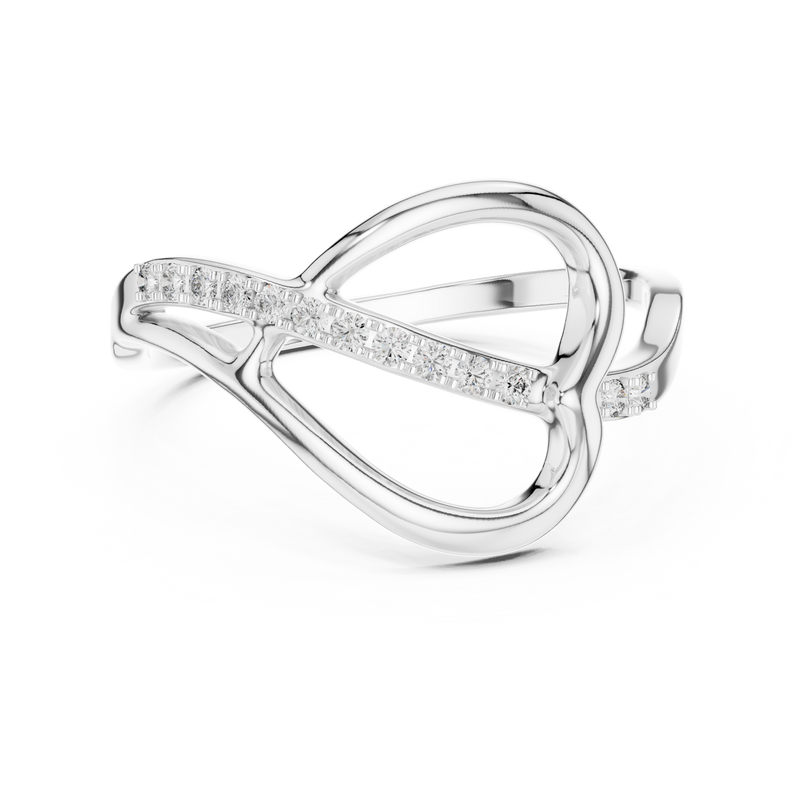 Ladies Ring 12#10054@L - White Gold - Image