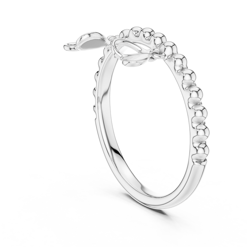 Ladies Ring 12#10055@L - White Gold - Image