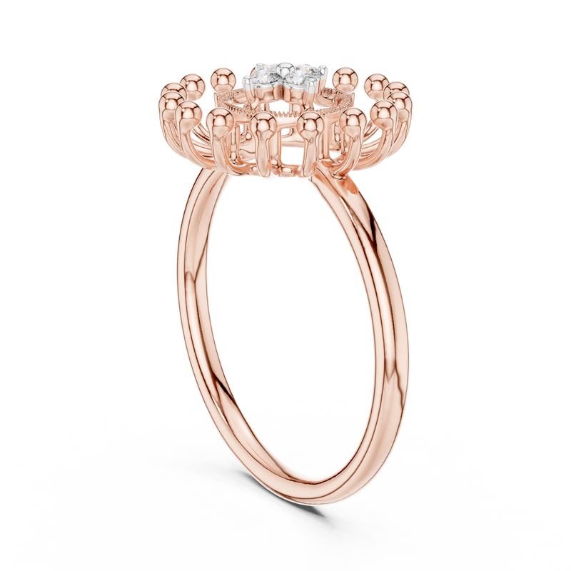 Ladies Ring 12#10056@L@7 - Rose Gold - Image