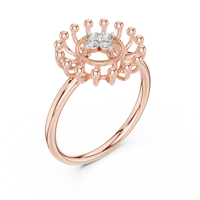 Ladies Ring 12#10056@L@7 - Rose Gold - Image