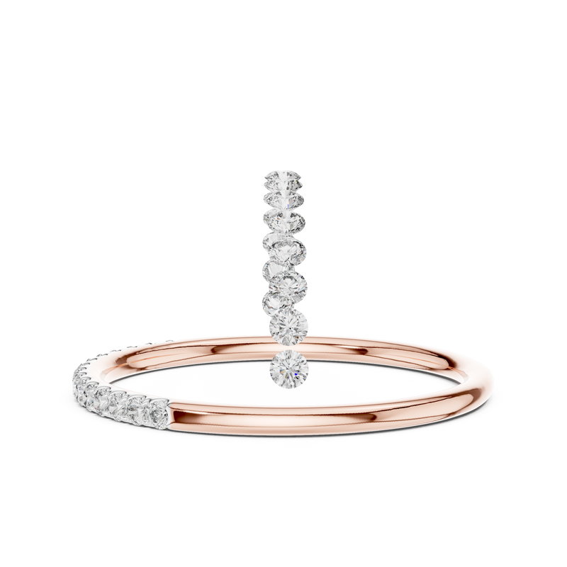 Ladies Ring 12#10057@L - Rose Gold - Image